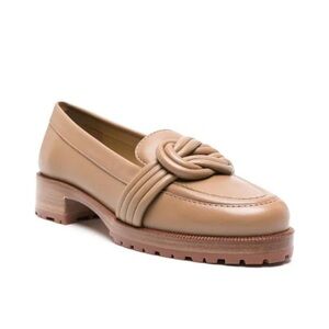 Alexandre Birman Vicky Knot Loafer NWT 11 Tan Neautral